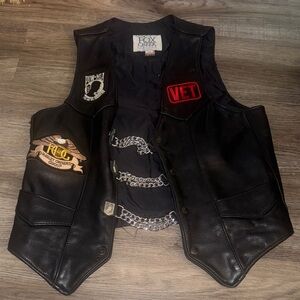 Black Leather Vest